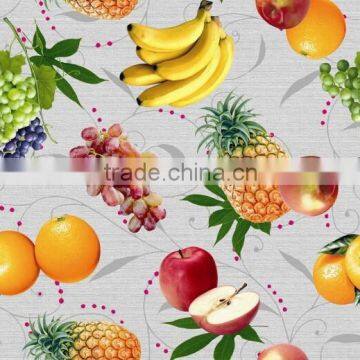 vive fruit design printed pvc sheet opaque tablecloth waterproof