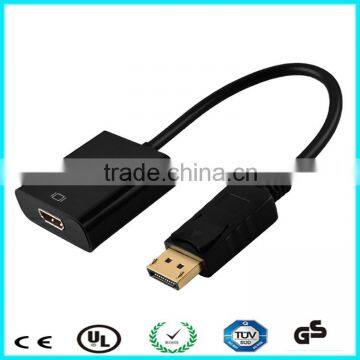 Black 20pin Displayport Male to Hdmi Female Adapter