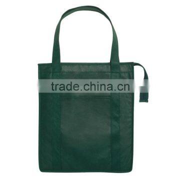 Non-Woven Insulated Shopper Tote Bag-Forest Green