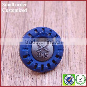 Bulk alloy thread washable double sided craft buttons for clothes