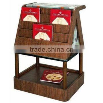 New design Advertising and Promotions wooden display stand,magazine rack