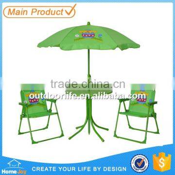 Unique design folding chair set with umbrella, kids cosmetic set, kids garden tool set