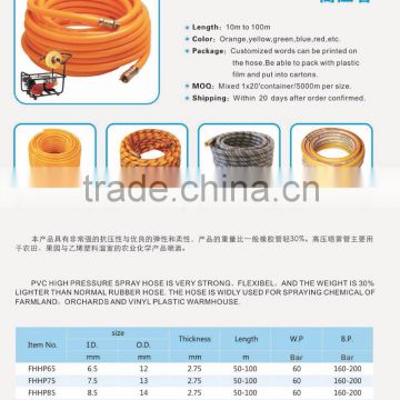 2016 Canton fair Taizhou Flexible Red/Yellow and Blue Color PVC hoses