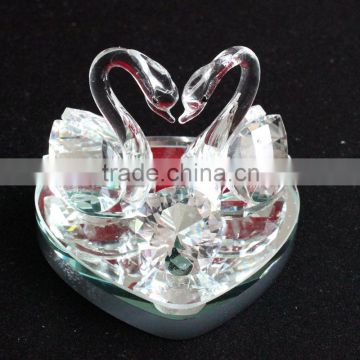 2016 small wedding gift crystal swans decoration on sale