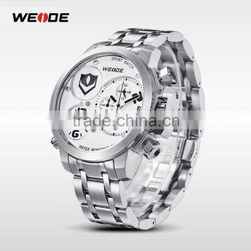 WEIDE Men Full Steel Watch Quartz Movement Stop Watch Waterproof Diving Military Men Sports Watches Men Luxury Brand WG93002 photo-3