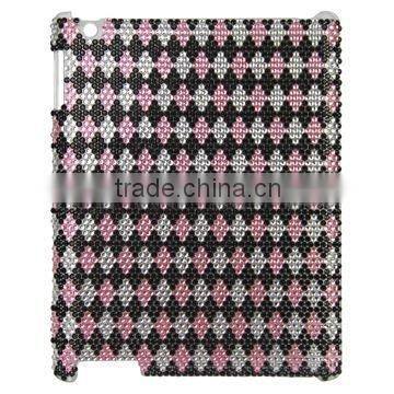 For ipad 2 Stylish Rhombic Pattern Swaroski Hard Case