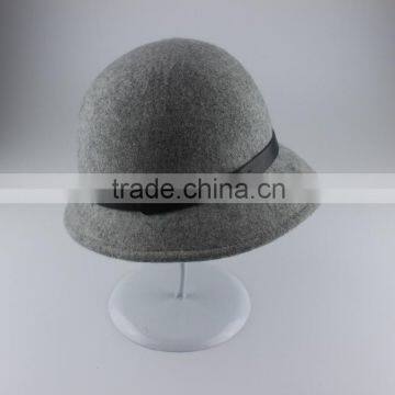 plain short brim wool felt mixed grey bucket hat cloche hat pattern