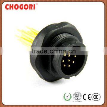 9 pin connector, IP67 waterproof connector, Chogori high quality nylon connector