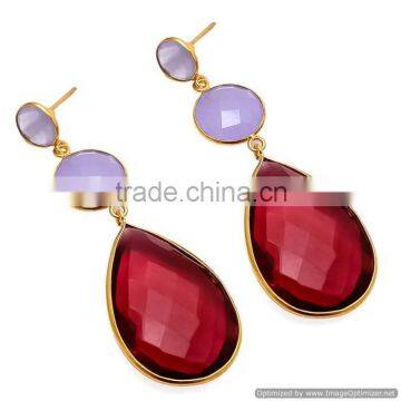 Indian Jewelry wholesale Chandelier Garnet Hydro Earrings, 925 Silver Handmade Garnet Earring Jewelry Manufacturer