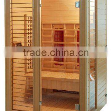 Hemlock wood Infrared Sauna room of shortwave heater and mica carbon heater