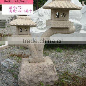 item72 double outdoor garden stone lanterns