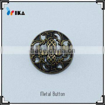 Flower Logo custom zinc alloy metal sewing button for clothing