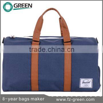 Blue fashion canvas travel shoulder bag for men