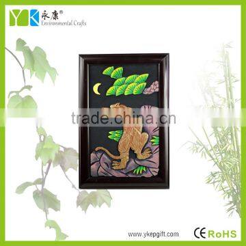 China Folk Art Hand Carved Brave Tiger Famous Animal Paintings for Living Room Decor photo-2