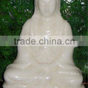 Sitting Kuan Yin stone sculpture DSF-P088