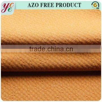 Hot sale orange weaving polyester spandex plain dyed twill fabric