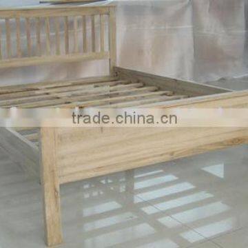 Double Oak Wood Bed