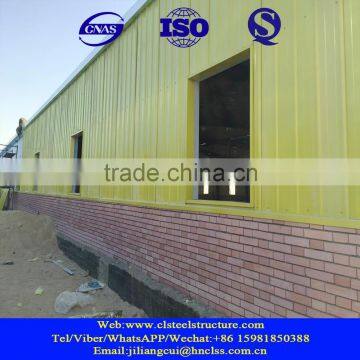 Steel workshop fabrication with galss wool sandwich panels