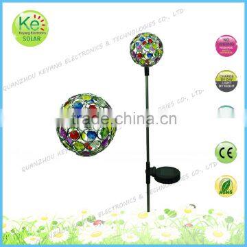 Crystal ball garden LED solar stake light