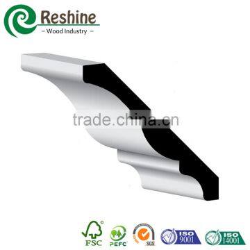 Decorative Primed Wood Ceiling Wood Crown Moulding