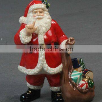 ceramic santa claus christmas ornament