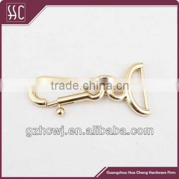 dog hook in China, snap hook in metal material, light gold shiny dog hook