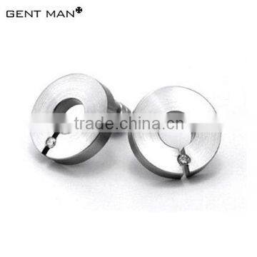 Latest Coolman Design 316L stainless steel Fashion Ear Studs Jewelry ,Cubic zirconia channel setting 316Lwomen earring