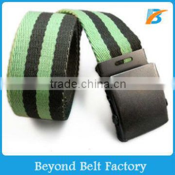 New Military Color Stripe Cotton Fabric Web Belt 1.5" Wide