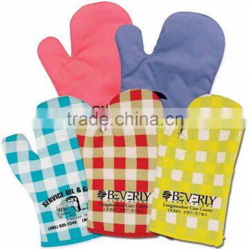 Christmas Kitchen Gift Heat Resistant Double Oven Mitts - Quilted Cotton Interior Cotton Gloves photo-2