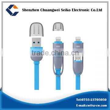Professional Manufacturer 2 in 1 micro USB Super Speed usb Data Cable,100% Original USB Sync Data Charger Cable Apply