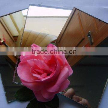 Wall Usage float Shape bronze color mirror glass 3mm