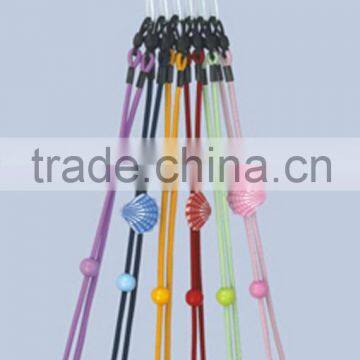 Promotionl plastic pearl, cords, straps for kids' sunglasses/spectacles