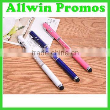 Multifunctional Diamond Touch Screen LED Stylus Pen