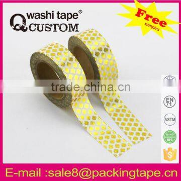 Hot selling hot sale gold print masking tape with low price