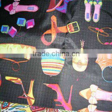 printed rip stop taffeta
