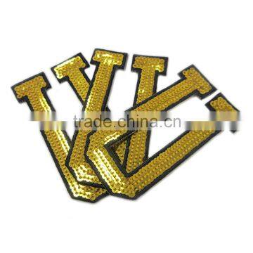 Unique Hand Made Embroidery Custom Logo Sequins Name Brand Patches