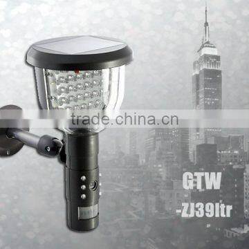 720P Solar powered Lamp Motion Activated Camera and light sorlar dvr with 39 pcs LED light