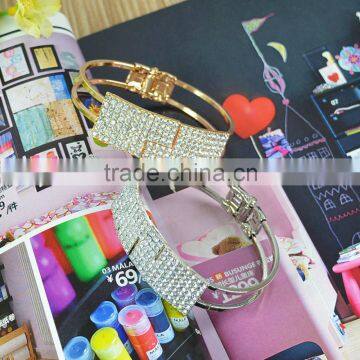 Lovely Bracelet Elegant Crystal Wristband Bangle Cuff Womens Chain Bling Hand photo-4