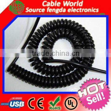 Black Spiral Phone Cable