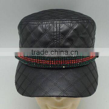 Fashion 100% polyester hook and loop custom flat top caps