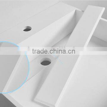 Wall Mounted Acrylic Solid Surface Wash Basin / Stone Resin Wall Hung Acrylic Solid Surface Basin/ Artificial Stone Resin Basin photo-6