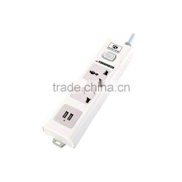 3 Gang Retractable Electrical USB Ports Power Strip With Single Switch