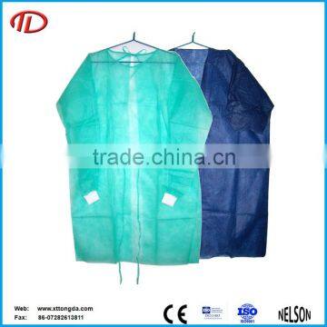 nonwoven pp+pe disposable medical patient sterile surgical gown