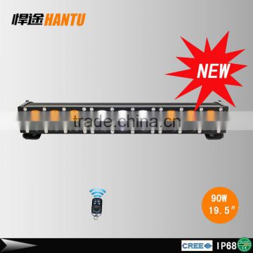 Hot sale!!! 90W led strobe light waterproof 17.5inch single row amber led strobe lights 12v waterproof led flashing strobe light