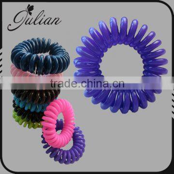 Fashion Telephone Solid Candy Color Elastic Hair Bands Bracelet Ponytail Holder Winter Christmas Scrunchies For Girl FHHTA0020-2