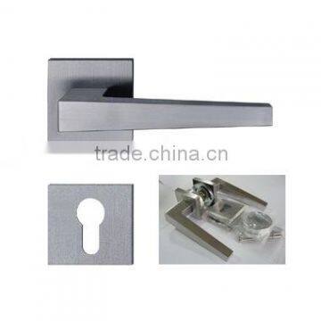 Solid stainless steel lever handle