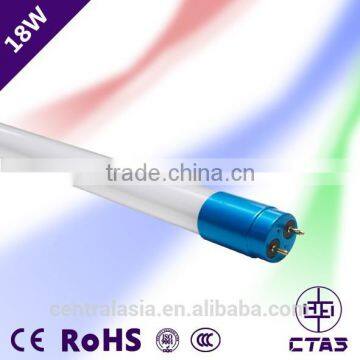 Competitive price CE RoHS led glass tube with blue aluminum G13 10w 600mm t8 led tube