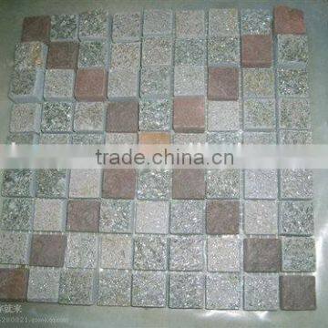 Hot Selling Ceramic Mosaic Glass Mix Stone Tile photo-4