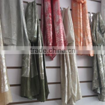 wholesale good quality Fashion Real Mongolia Fur Trim Wool or Cashmere Scarf