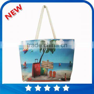 Newest collection luggage on the beach 2016 fashion women summer travel beach bag lady hand bag lady handbag